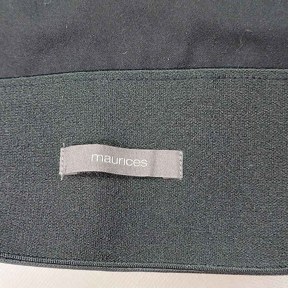 Maurices Black Pleather A-line Mini Skirt, Size 10 - Picture 4 of 9